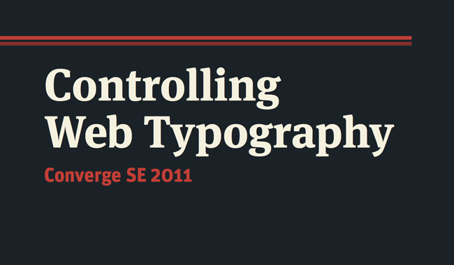 controlling web typography