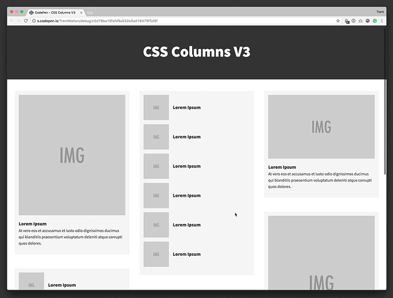 CSS Columns Breaking